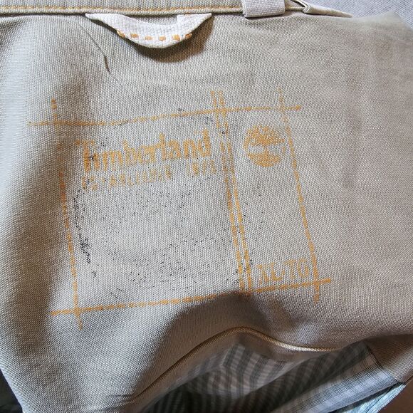 Timberland Shirt Mens Casual Long Sleeve Button Down Green Plaid 100% Cotton XL - Picture 2 of 12